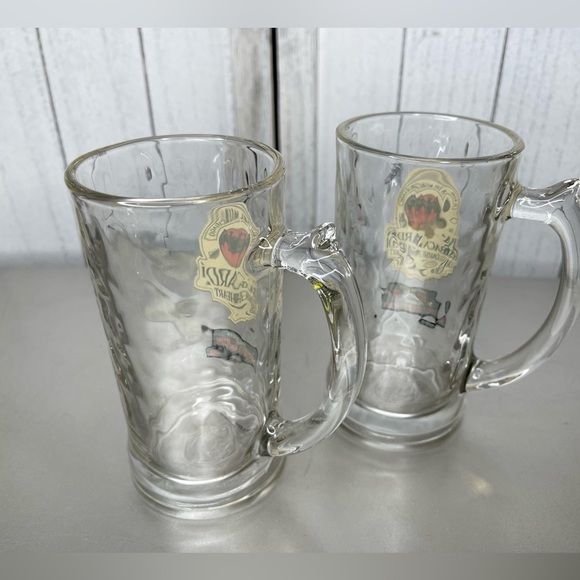 2 Bacardi Oakheart Spiced Rum Beer Mug Drinking Stein 12 oz Rippled Glasses - Picture 3 of 6